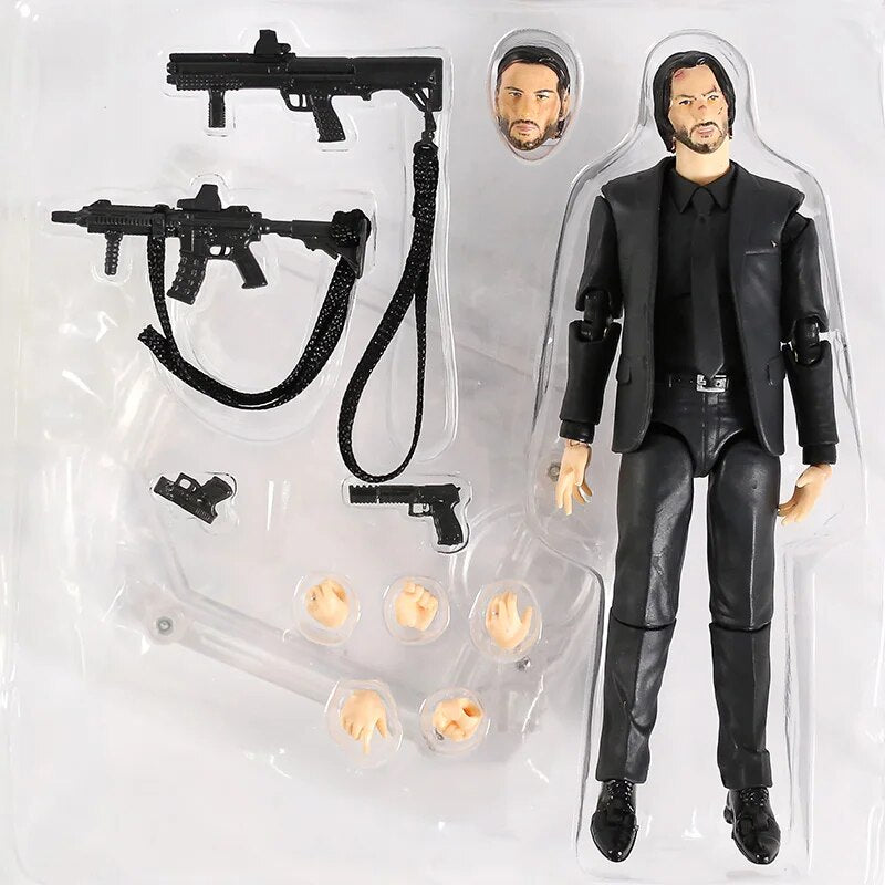 Boneco John Wick - Keanu Reeves - 14 cm