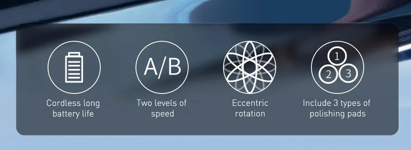 Politriz sem fio Baseus 3800rpm velocidade ajustável