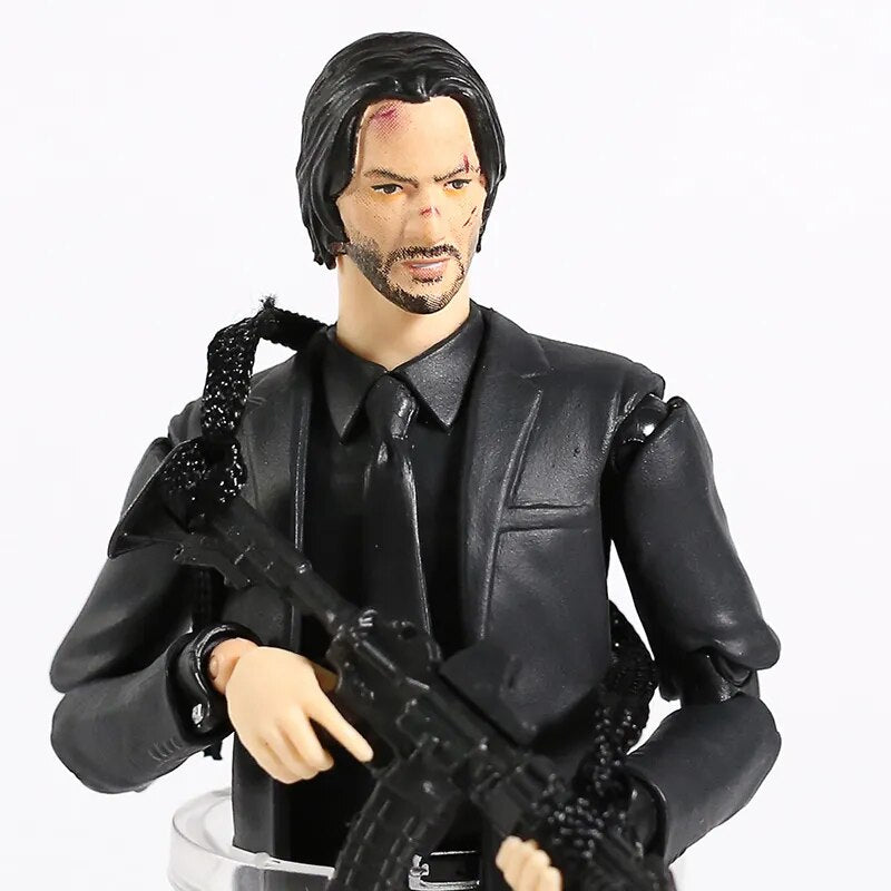 Boneco John Wick - Keanu Reeves - 14 cm