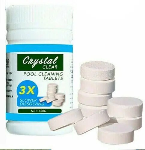 Limpador de Piscina + Brinde Frasco de comprimido de cloro para desinfecção instantânea.