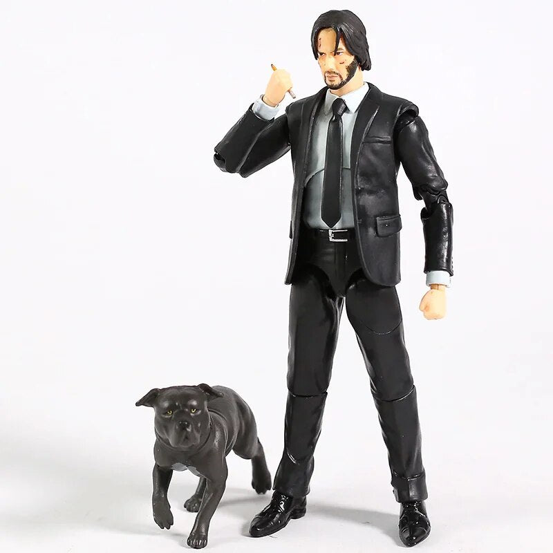 Boneco John Wick - Keanu Reeves - 14 cm