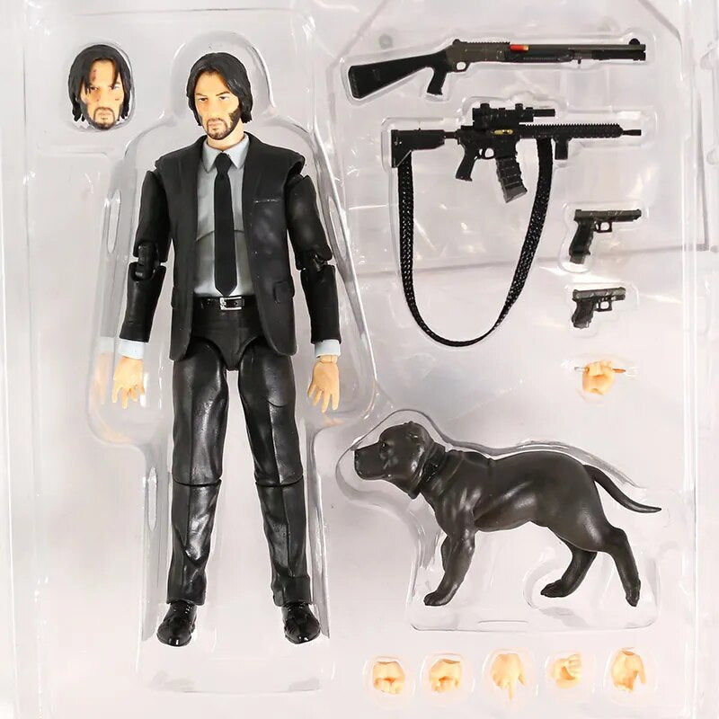 Boneco John Wick - Keanu Reeves - 14 cm