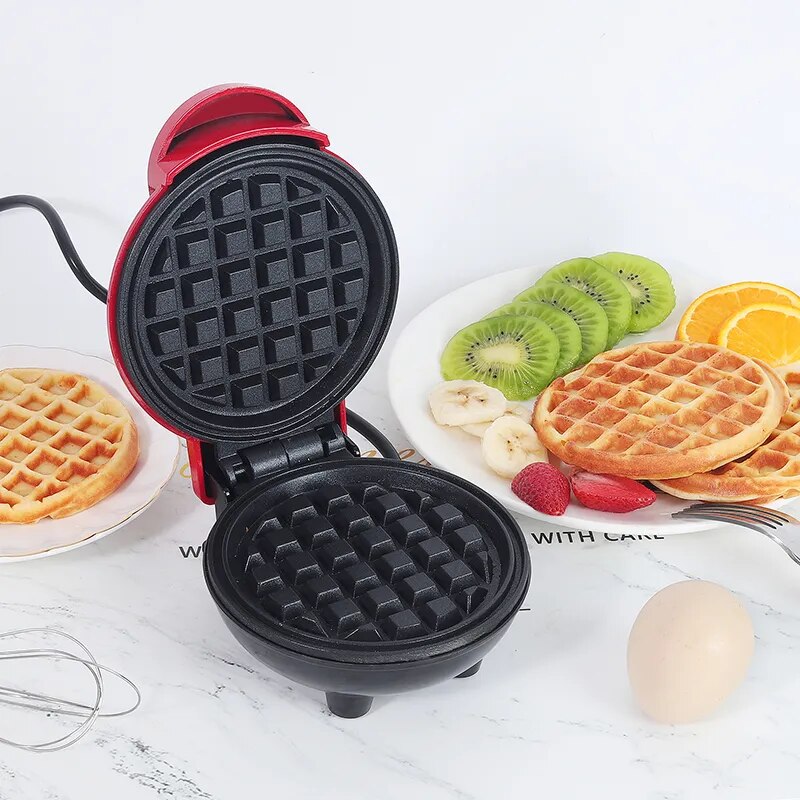 Maquina Mini Waffle Breakfast (Brinde: E-book com + de 35 receitas.)