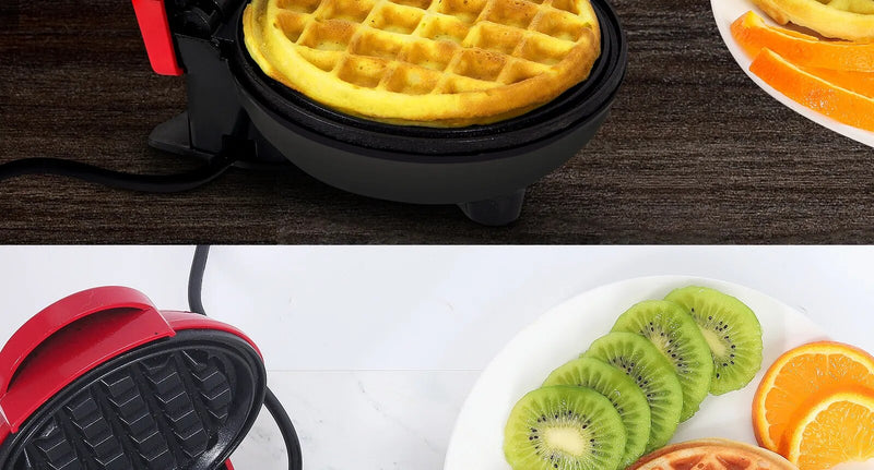 Maquina Mini Waffle Breakfast (Brinde: E-book com + de 35 receitas.)