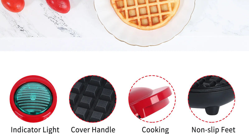 Maquina Mini Waffle Breakfast (Brinde: E-book com + de 35 receitas.)