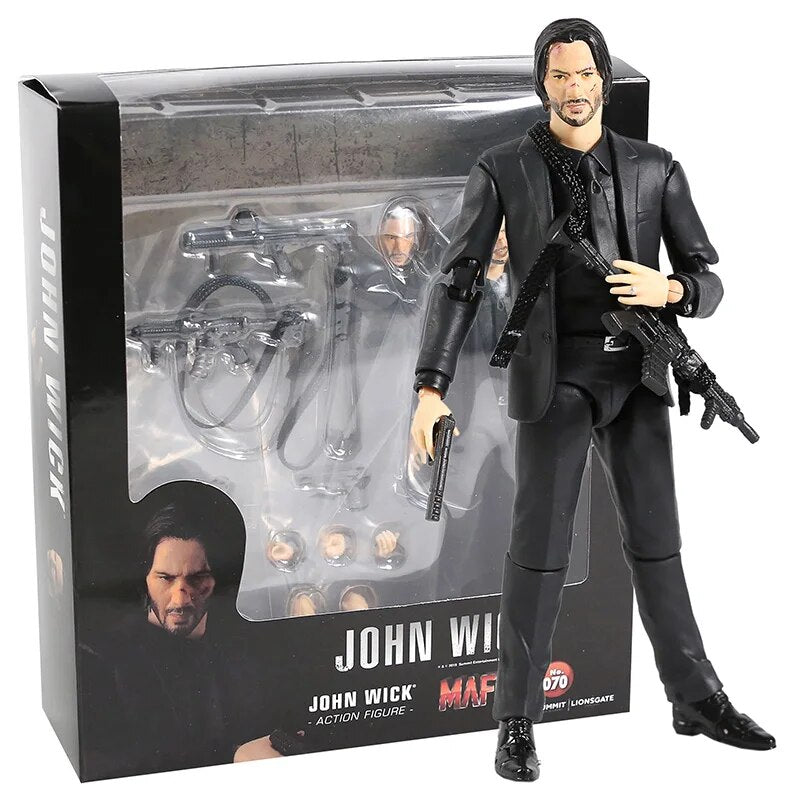 Boneco John Wick - Keanu Reeves - 14 cm